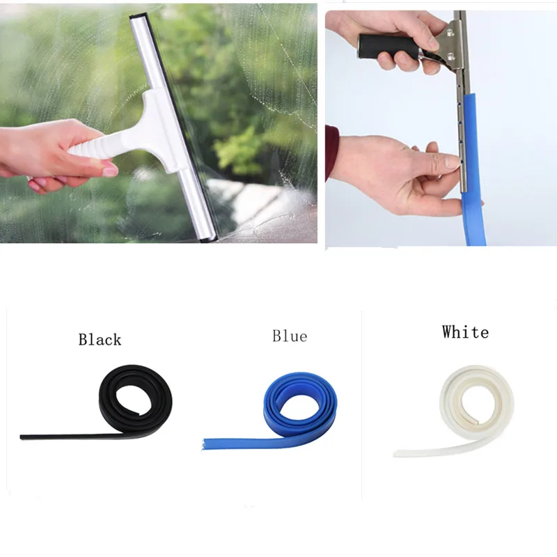 

New Stainless Steel Glass Scraper Strip Glass Scraper Strip Glass Scraping Replacement Strip Wiper Glass Scraper Rubber Article