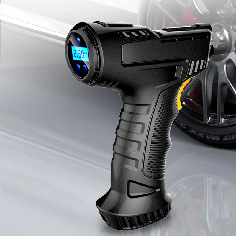 

Car Air Pump Portable Air Compressor LED Light Digital Display Car Tire Pump Wireless Inflatable Pump for Car Bicycle Motorcycle