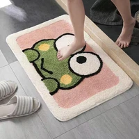 bathroom absorbent carpet anime carpet pure color bathroom door mat heart shaped rug area carpet household floor mat fluffy rug