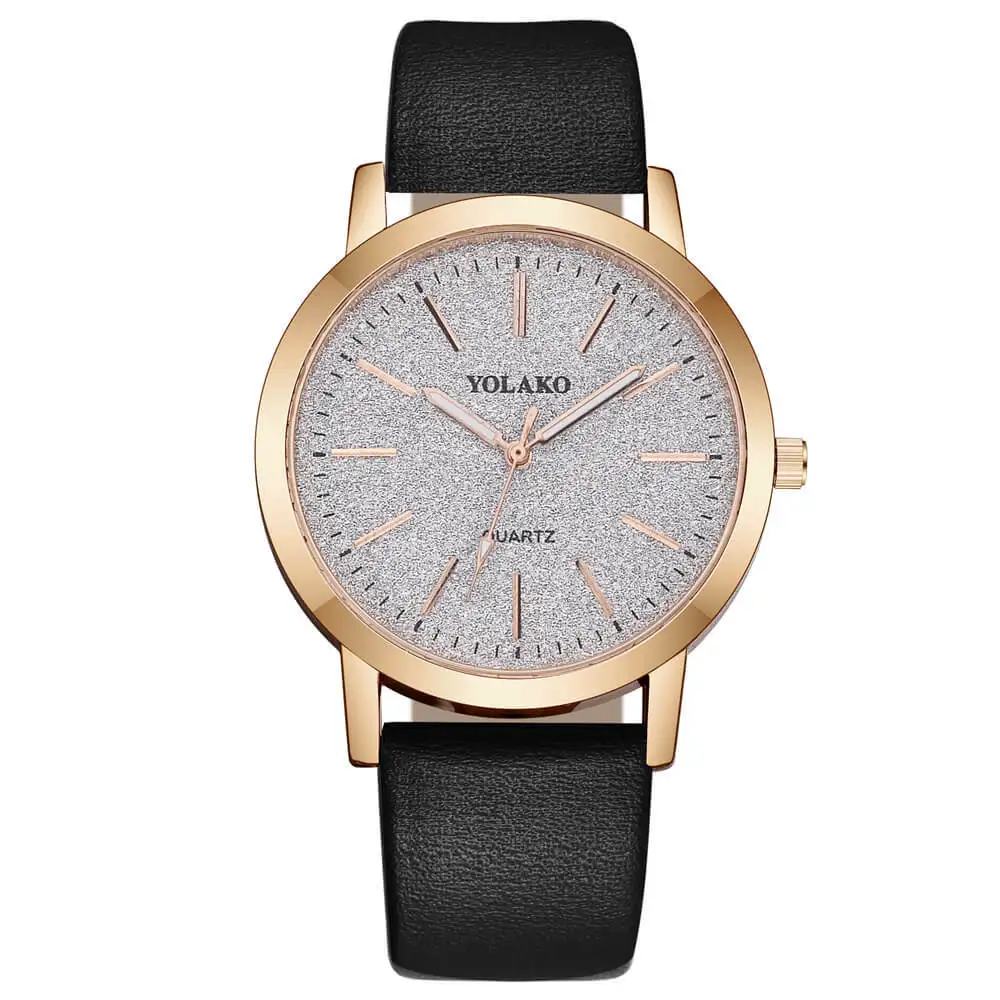 

2019 Top Brand High Quality Fashion Women Ladies Simple Watches Geneva Faux Leather Analog Quartz Wrist Watch clock saat Gift