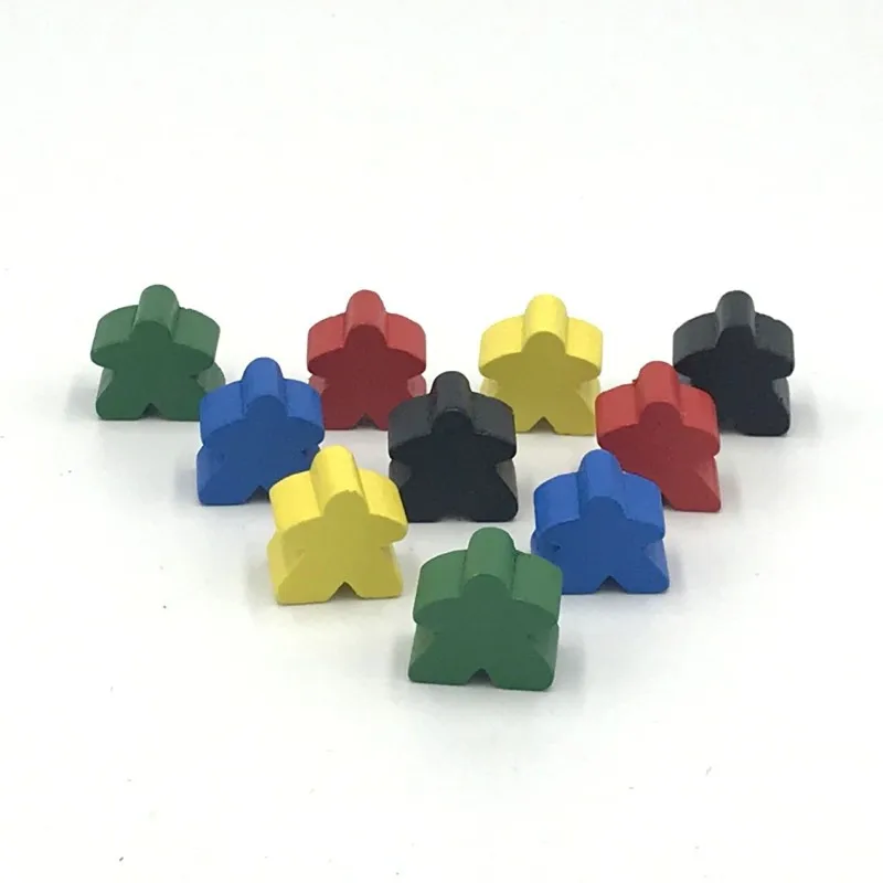 

30 шт./лот деревянный Pawn/шахматы Стандартный Размеры Meeple для Аксессуары для настольной игры 16 мм * 16 мм