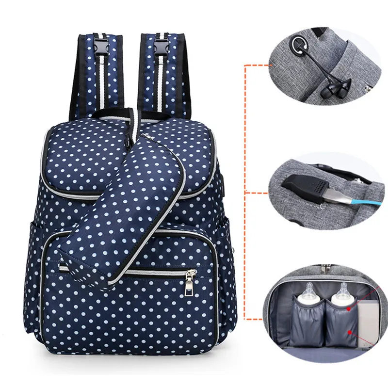 

Multi-function fashion USB travel mummy bag out new portable diaper bag backpack maternity bag baby bags for mom stroller bag