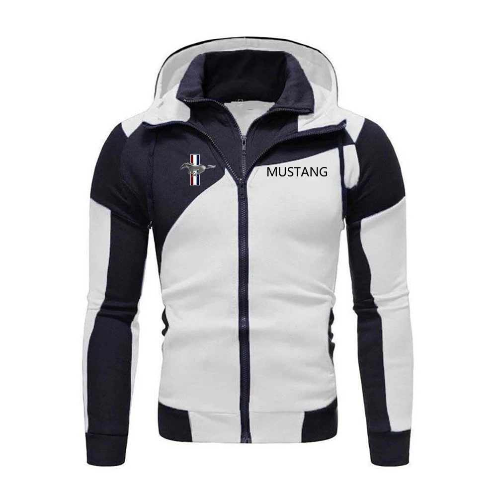

2021 New Mustang Jacket Men Sweatshirt Hoody Spring Autumn Fleece Cotton Zipper Hoodies Harajuku Male Clothing Coat S-3XL