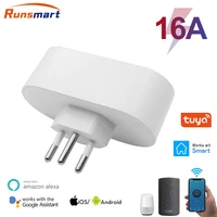 runsmart brazilian smart plug wifi socket with energy metering function wireless app remote control wokrs with alexa google home