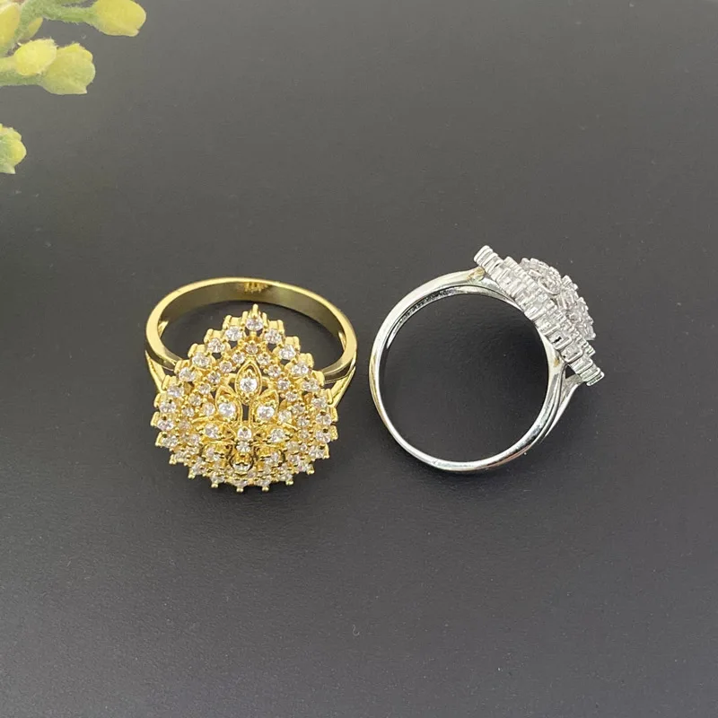 

Vanifi Fashion Jewelry Set Fortunate Flower Micro pave Necklace with Earrings, Bracelet and Ring for Woman Banquet Party Gifts