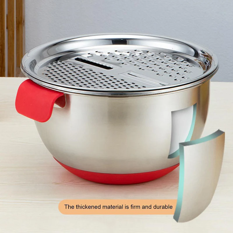 Новая многофункциональная чаша из нержавеющей стали для приготовления салата со