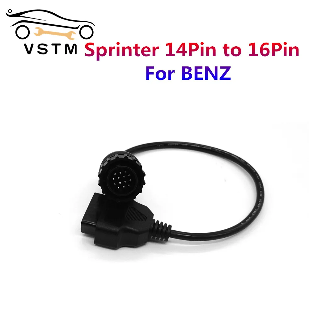 2021 новый для Mer * уступает B Энц Sprinter 14pin к 16pin 14 иголок OBDⅡ OBD2 16 контактный разъем obd 2