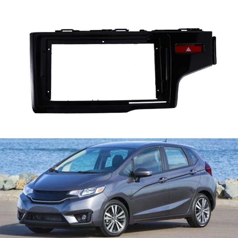 

Автомобильный радиоприемник Fascia Для 2014-2018 HONDA FIT Jazz 9-дюймовый стерео DVD-плеер набор для приборной панели Лицевая панель RHD