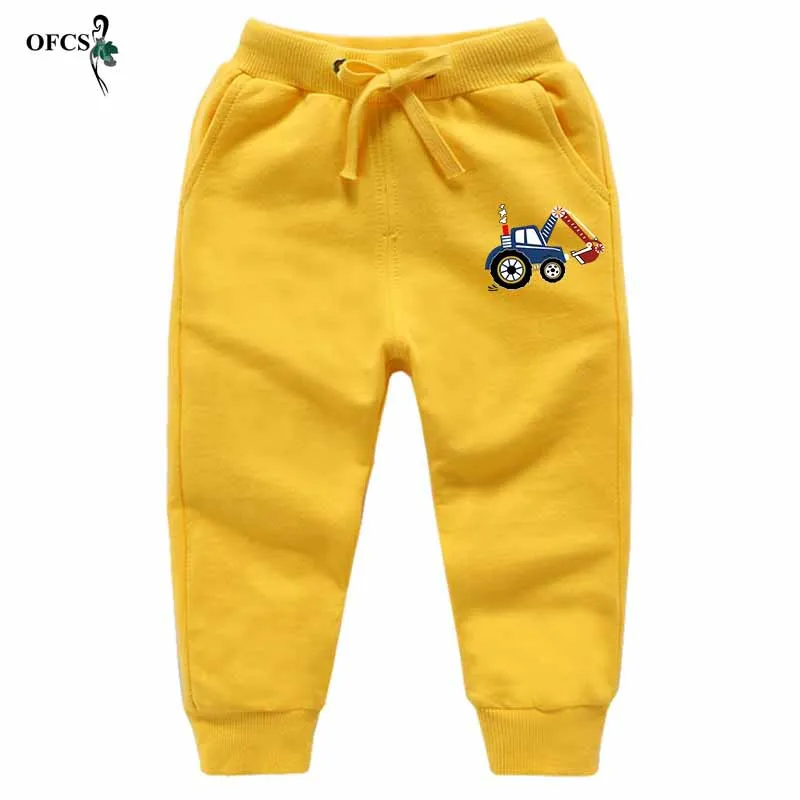 Брюки шаровары детские с мультяшным принтом модные спортивные штаны для школы и