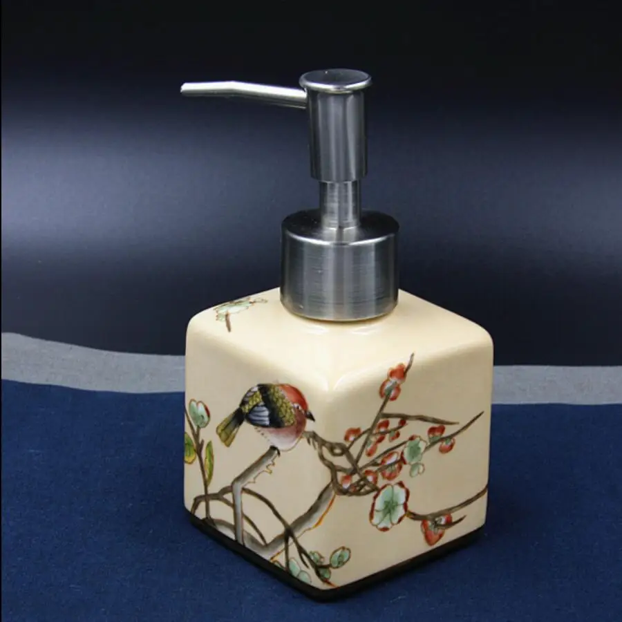 Красивая ручная краска коллекционный домашний декор дозатор мыла фарфоровая