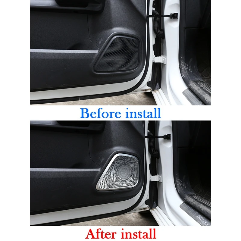 4Pcs Car Aluminum Door Audio Speaker Tweeters Cover Trim for Mercedes Benz GLA Class H247 2020-2021 | Автомобили и мотоциклы