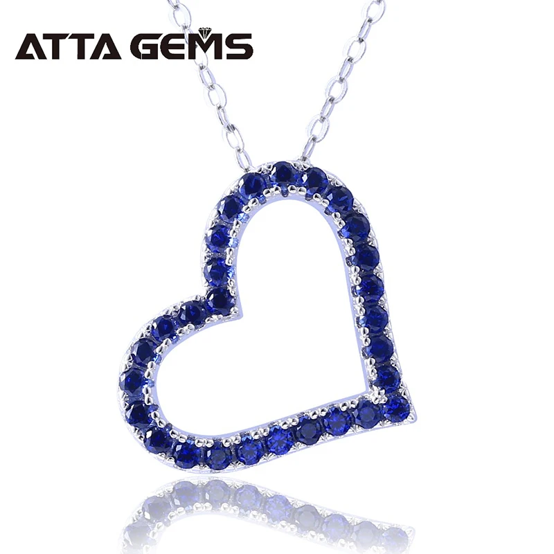 Серебряные кулоны с синим сапфиром Для Женщин подарки на день рождения кулон в