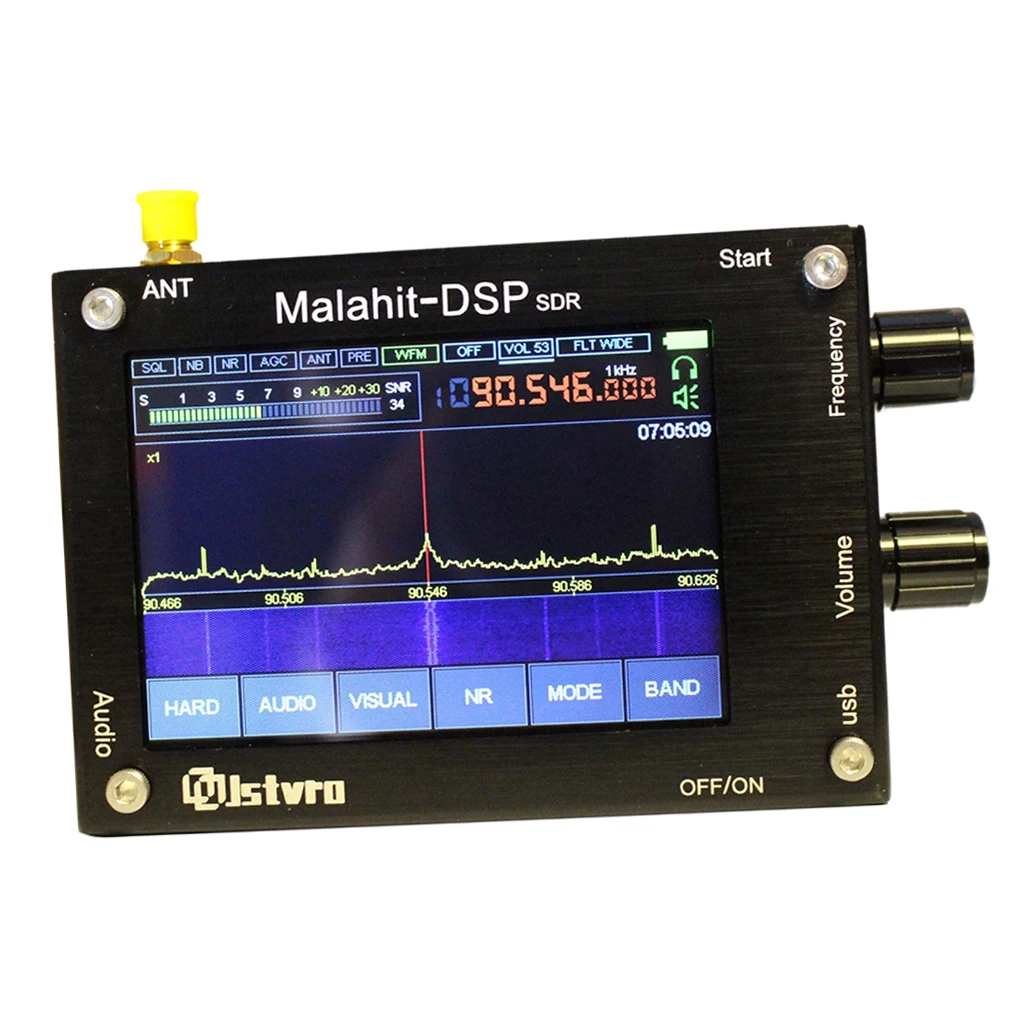 

Malahit DSP Radio Receiver Set 50KHz-200MHz Shortwave Radio Receiver Malachite Demodulation mode: AM, SSB, NFM, WFM