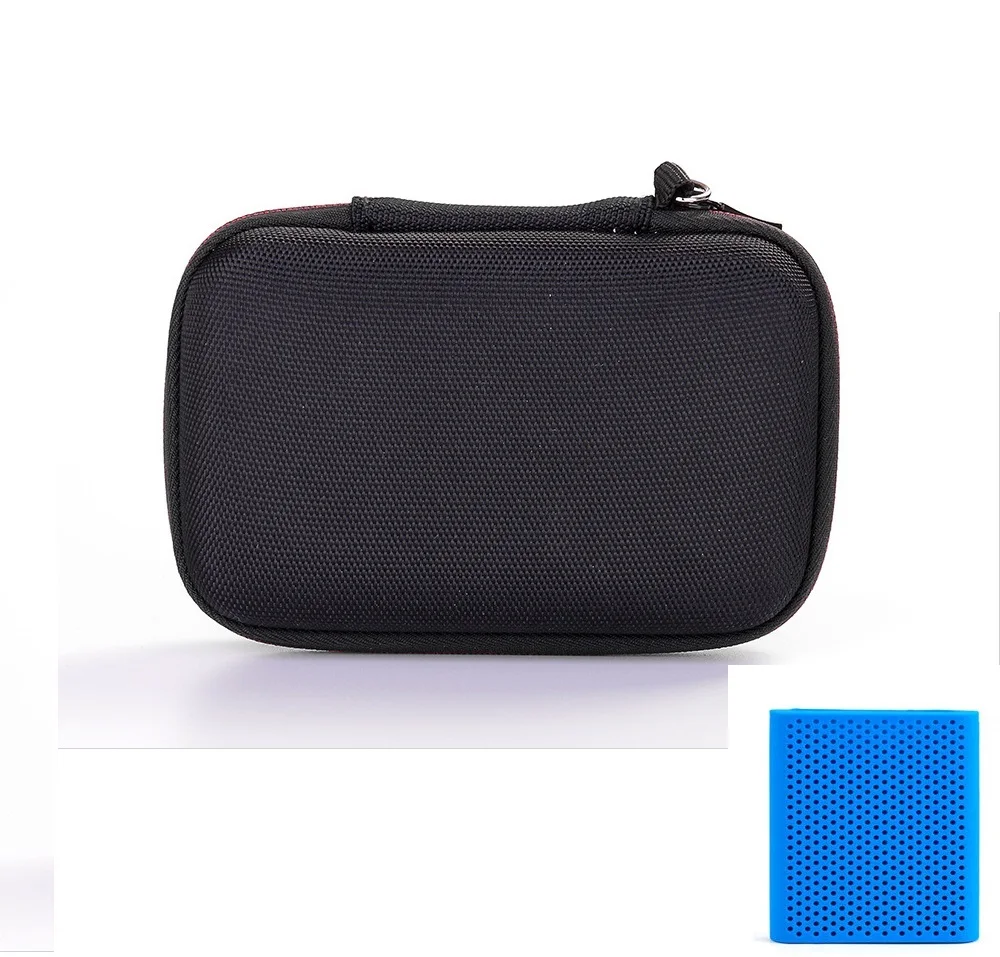 With Blue silicone Чехол-сумка для samsung портативный SSD T5 - Цвет: With Blue silicone