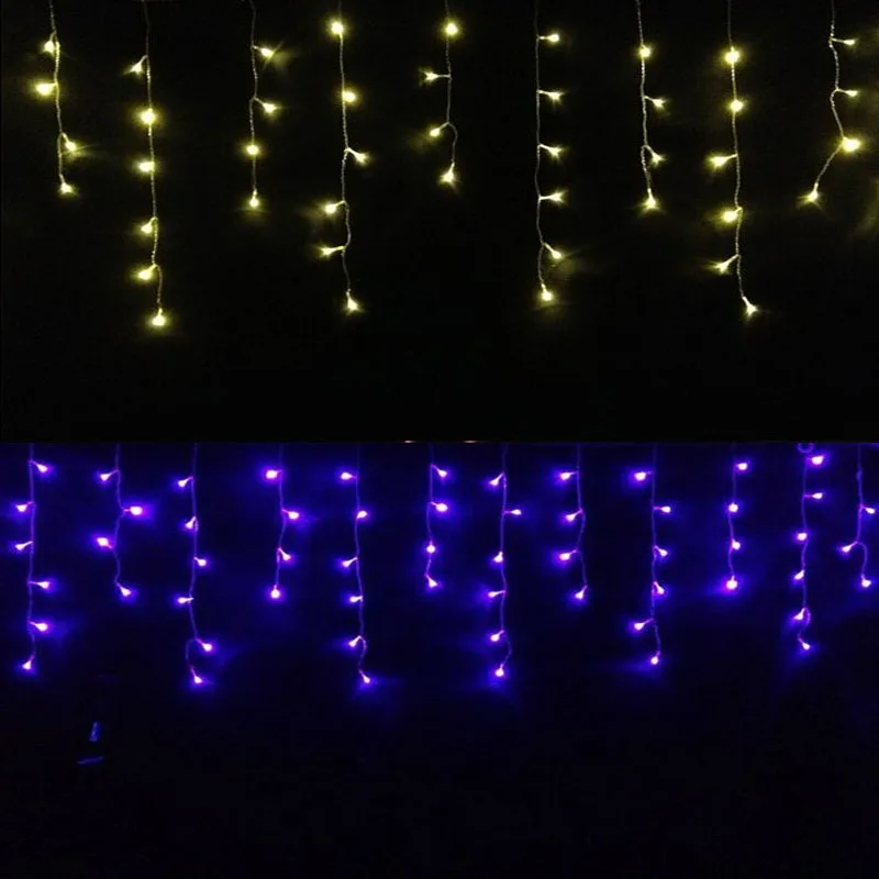 DCOO, 4*0,6 м, занавески, сосулька, гирлянды, 96Led, 8 режимов, свисают, водонепроницаемые, Рождественские огни, наружное украшение, вечерние, для сада, сцены