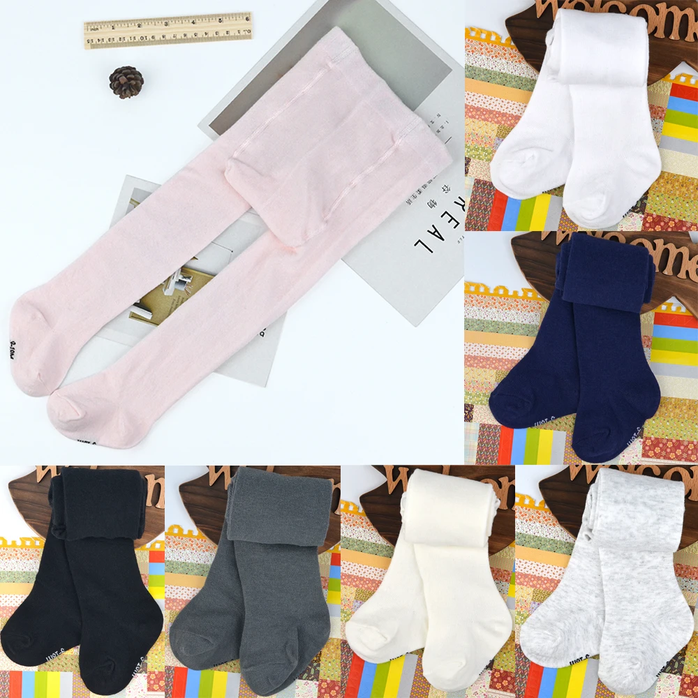 0-24M Newborn Baby Girl Pure Cotton Tight Pantyhose Warm Tights Baby Casual Cozy Spring Autumn Pink White Black 7 Colors