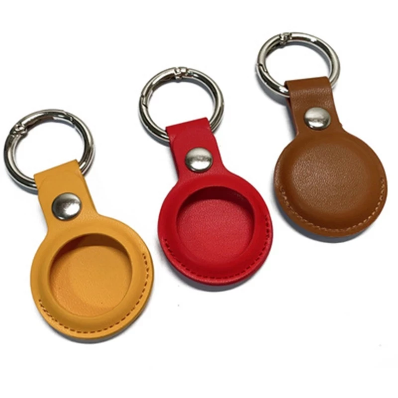 

For Apple Airtags Case Leather Keychain Protective For Airtag Tracker Locator Device Anti-lost For airtag air tag Case lla