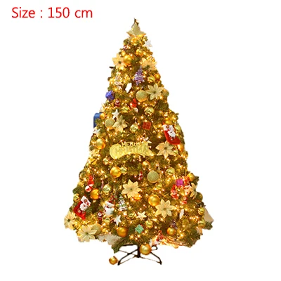 150cm-set Рождественская елка, креативное Золотое шифрование, зеленое дерево, Санта-дерево, нордическая фигурка, искусственные елочные аксессуары, Декор, праздничный реквизит - Цвет: 150cm-set