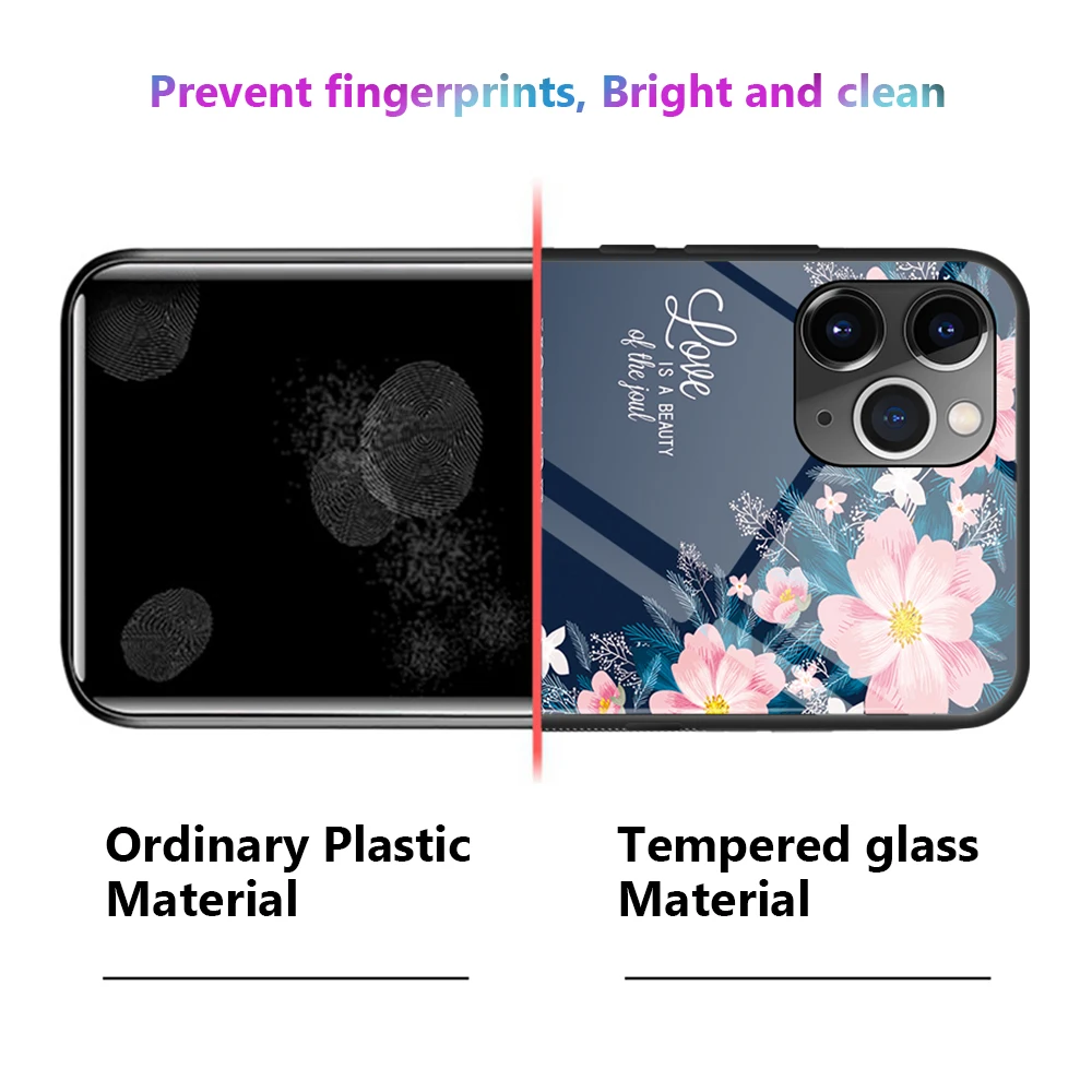 Роскошный окрашенный чехол из закаленного стекла для iphone 11 pro max x xr xs 8 7 6 S