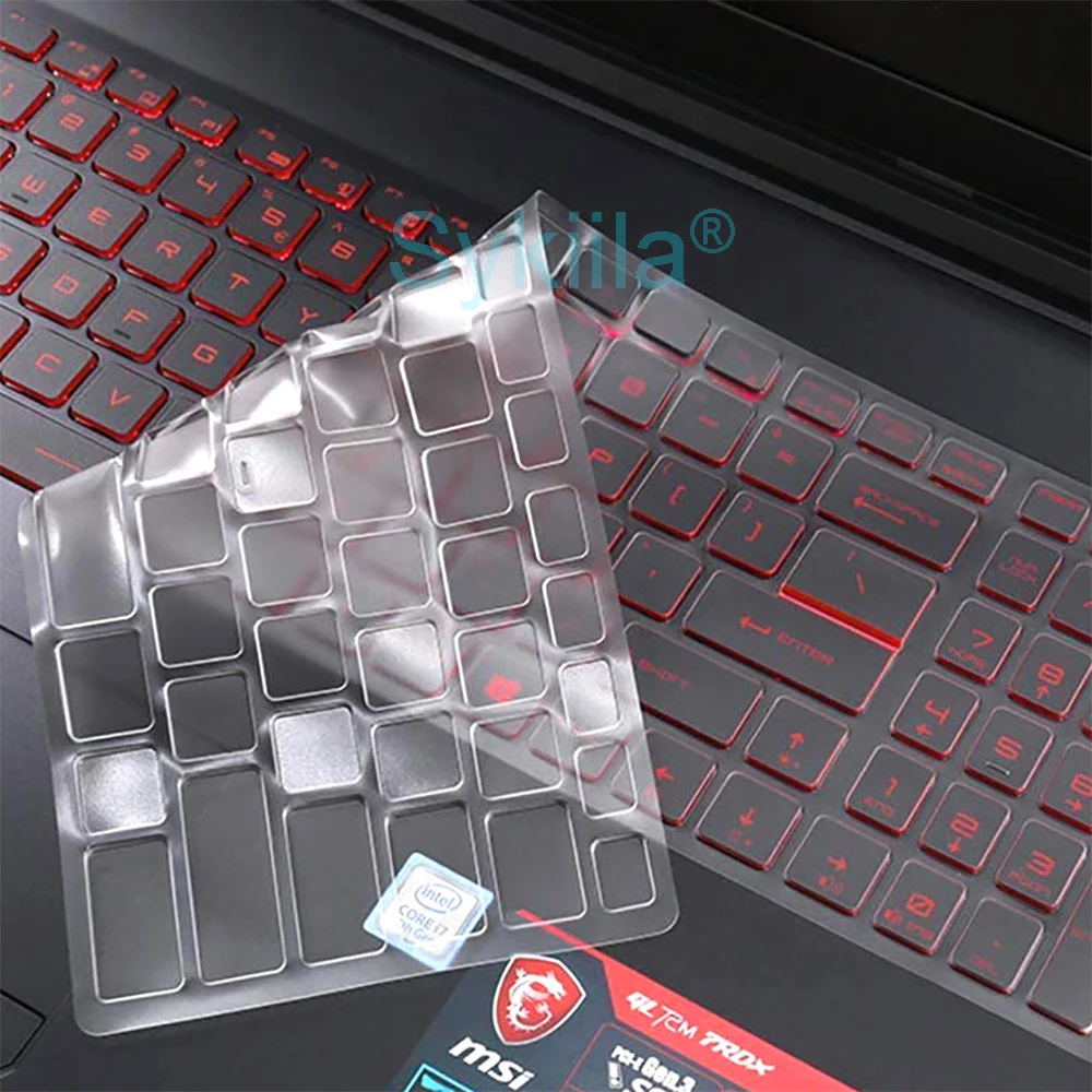 Чехол для клавиатуры MSI Vector GP76 Leopard GP66 GP75 GP73 GP72 прозрачный силиконовый чехол