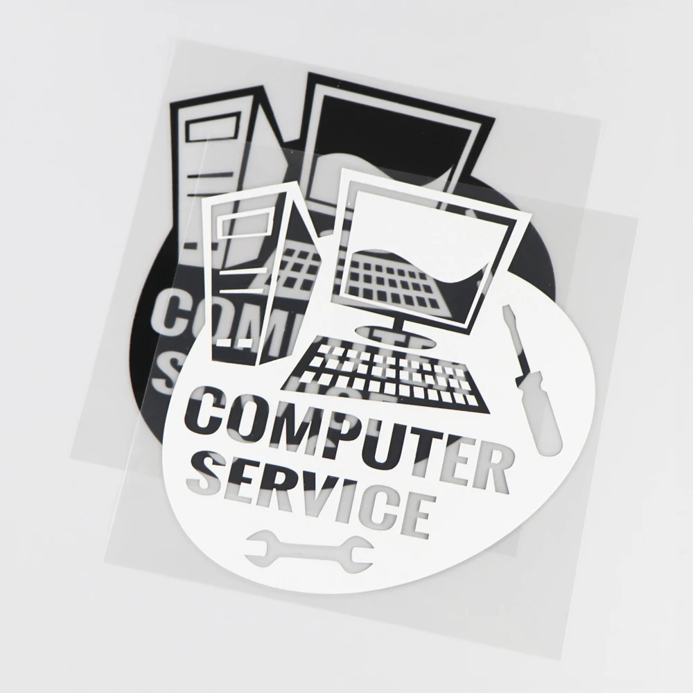 YJZT 14 9 × см Виниловая наклейка на машину с компьютерным обслуживанием забавным