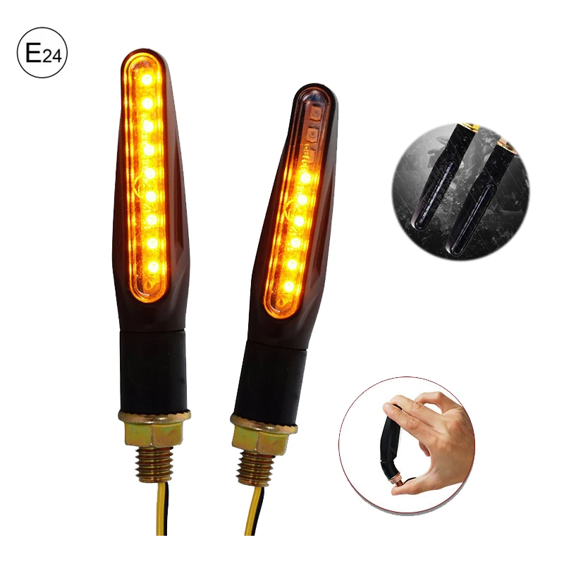 MALUOKASA 2X струящийся универсальный мотоцикл 9LED индикаторы света поворотные