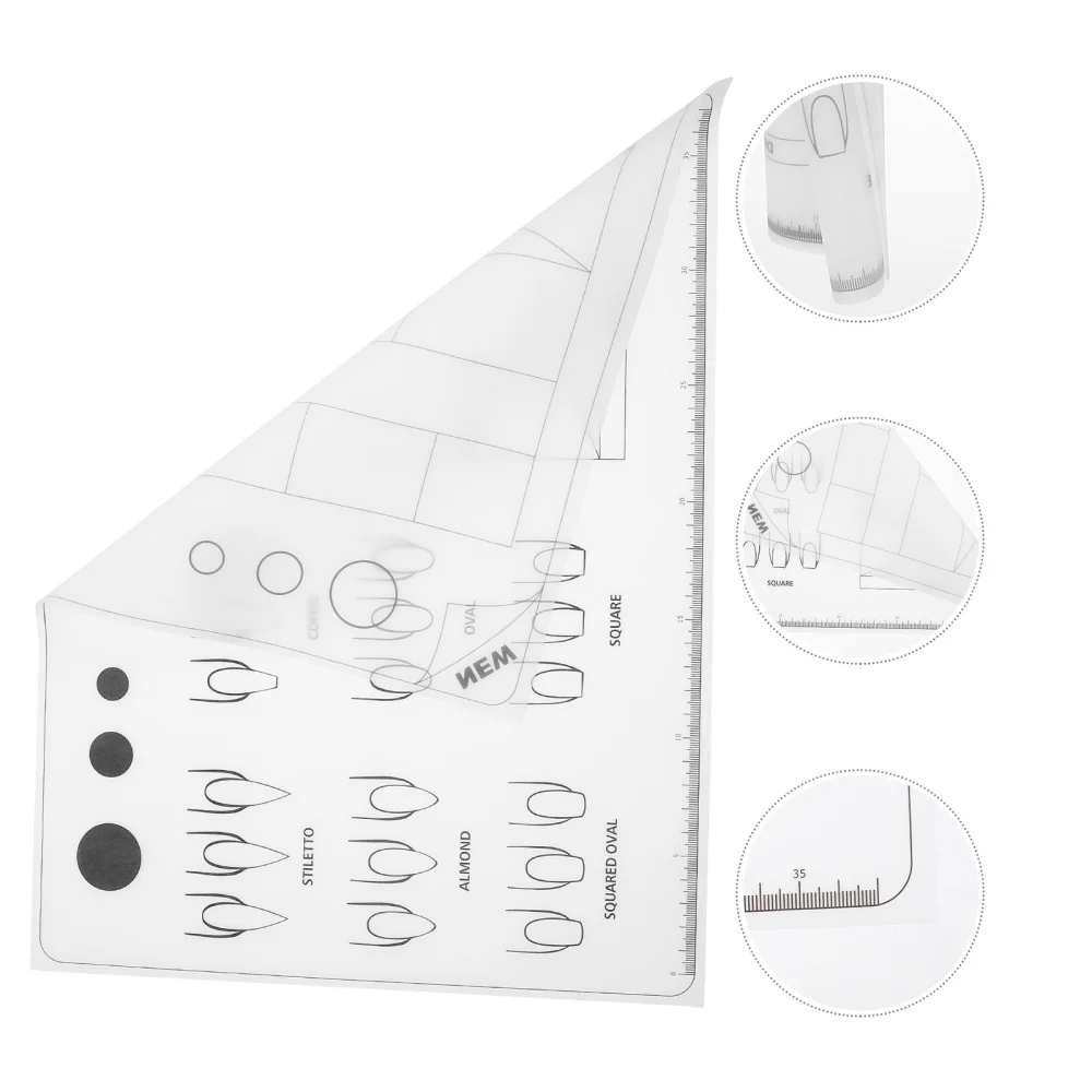 Акриловый коврик для ногтей силиконовый тренировочный лист практики