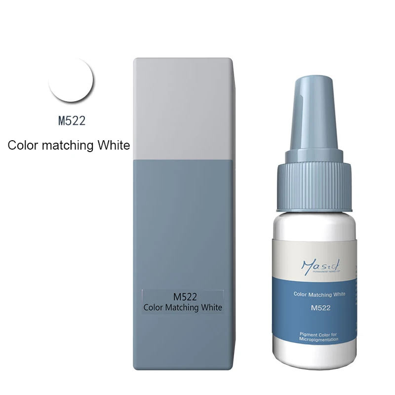 Micropigment мануального татуажа бровей, микро лезвия, для тату бровей, чернил, чистое органическое жидкий пигмент 1/2 унции)(15 мл) для бровей чернил для татуажа - Цвет: M522 White