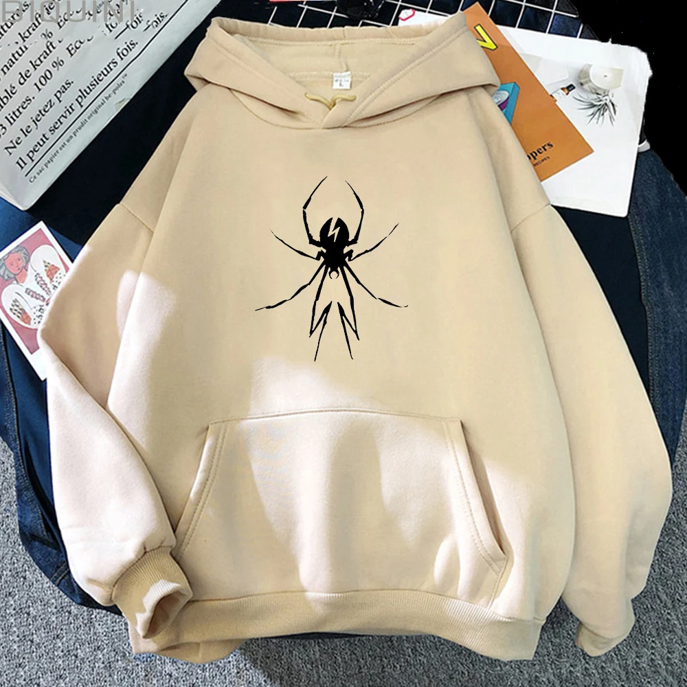 

2021 New Women Long Sleeve Hoodie Kawaii Spider Graphic Hoody Funny Cartoon Hip Hop Clothes Harajuku Ulzzang Female Sweatshirts