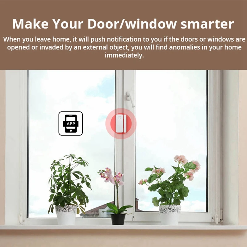 

Home Security Wireless Wifi Smart Life Alert Door Window Alarm Sensor Detector Amazon Alexa Compatible App Control