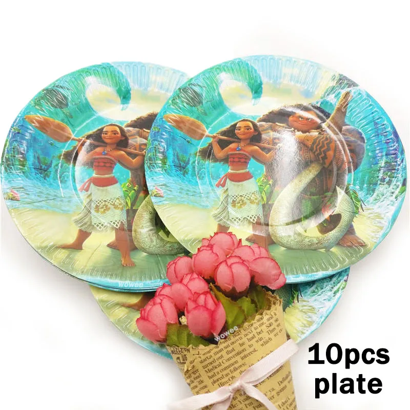 10Paper Plate7inch 6 шт./компл. Забавный Моана товары для вечеринки Бумага коробка конфет Дети День рождения украшения душа ребенка Moana бумажные коробки вечерние свадебные сувениры - Цвет: 10Paper Plate7inch