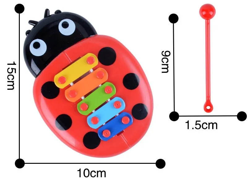 Пятицветная музыкальная игрушка Божья коровка Детские Музыкальные инструменты