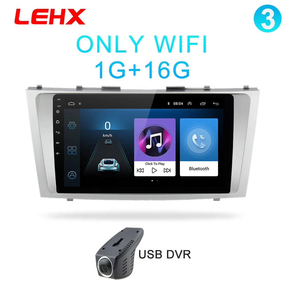 LEHX Android 8,1 автомобильный мультимедийный плеер 2 din автомагнитола для toyota camry 2007 2008 2009-2011с навигацией автомобиля стерео головное устройство - Цвет: LE-camry-DVR