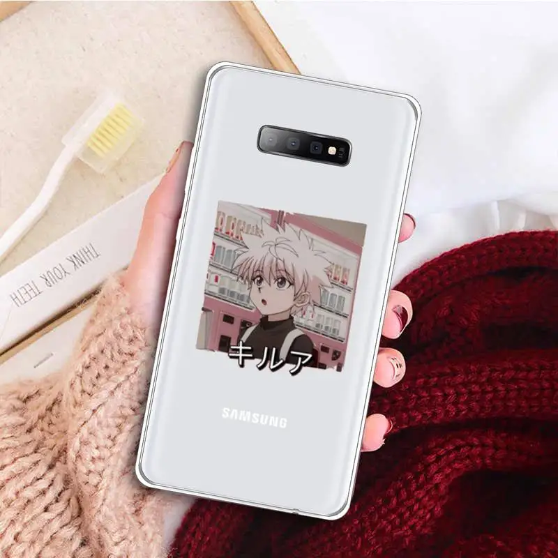 

Hunter X Hunter Killua Zoldyck Anime Phone Case Transparent For Samsung Galaxy A71 A21s S8 S9 S10 plus note 20 ultra