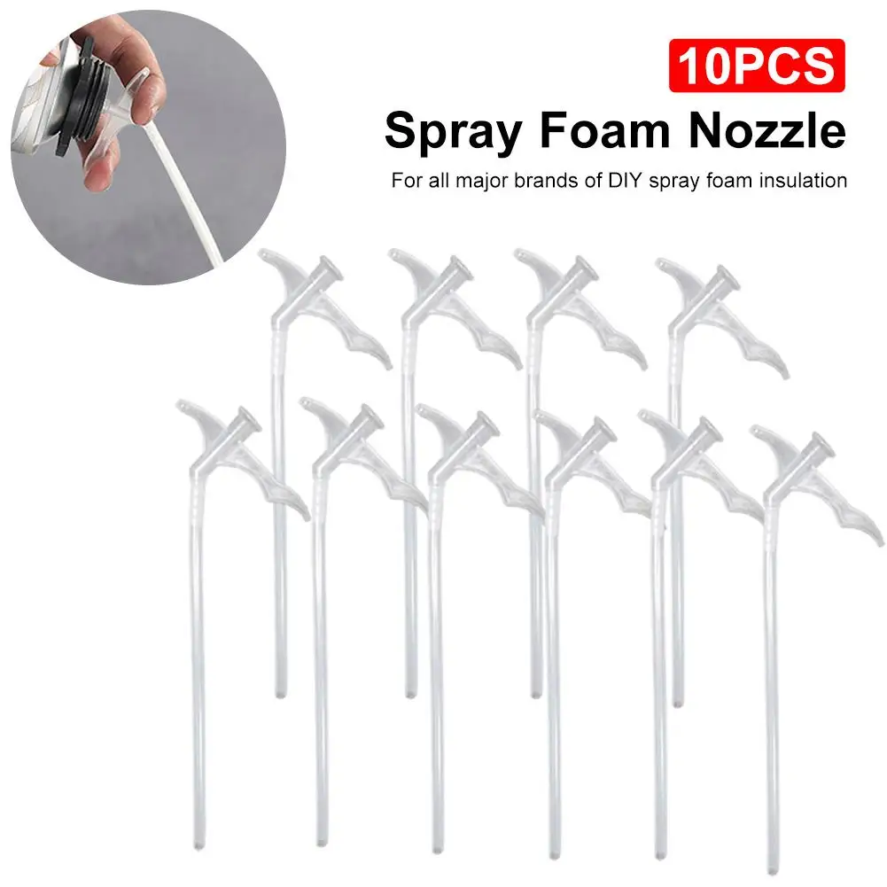 

10pcs Spray Foam Replacement Tubes Nozzle Plastic Gap Filling Tube For DIY Spraying Spray Foam Nozzle With Duct