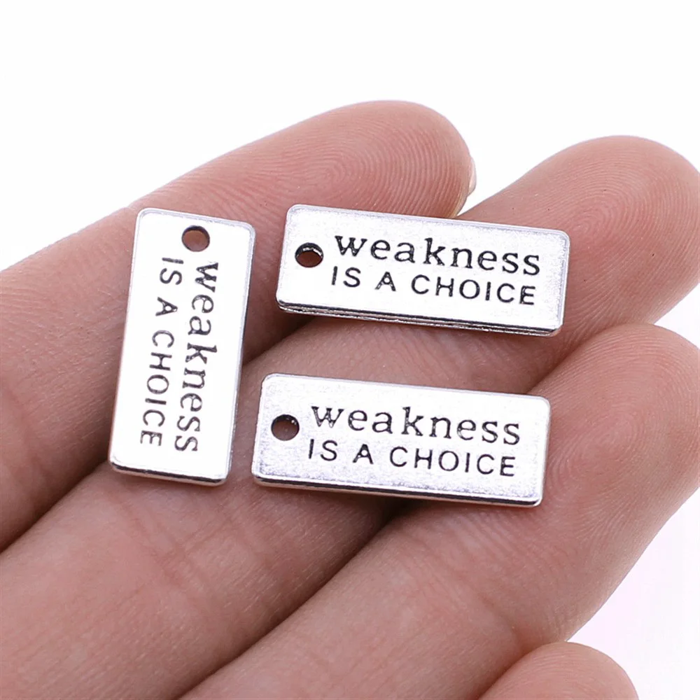 Оптовая продажа ювелирных изделий в античном серебряном цвете 9x22 мм слабость это