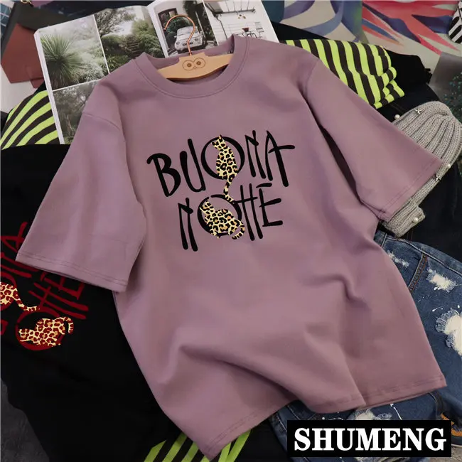 Хлопковая футболка в стиле Харадзюку для женщин простой теплый пуловер с