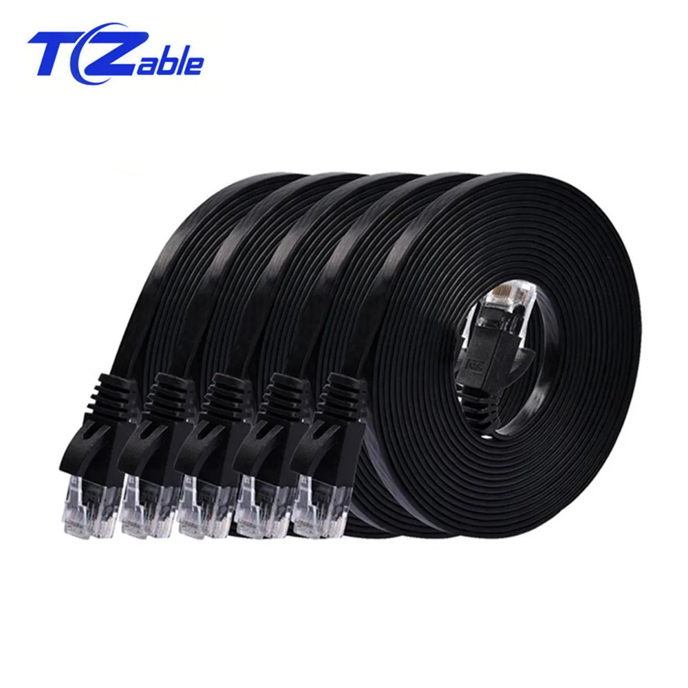 Сетевой кабель Ethernet RJ45 10 шт. плоский Lan Cat6 UTP соединительный для PS ПК модема кабеля