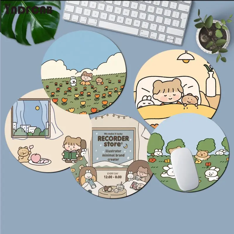 

YNDFCNB Custom Skin Cartoon Girl Mousepads gamer gaming Mouse pads gaming Mousepad Rug For PC Laptop Notebook