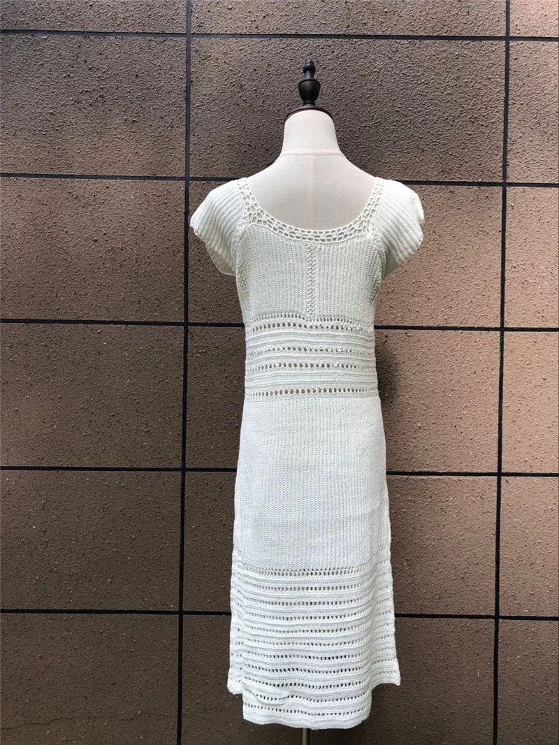 Трикотажное пляжное платье 2020 Пляжная накидка вязаная крючком Туника Пляжное