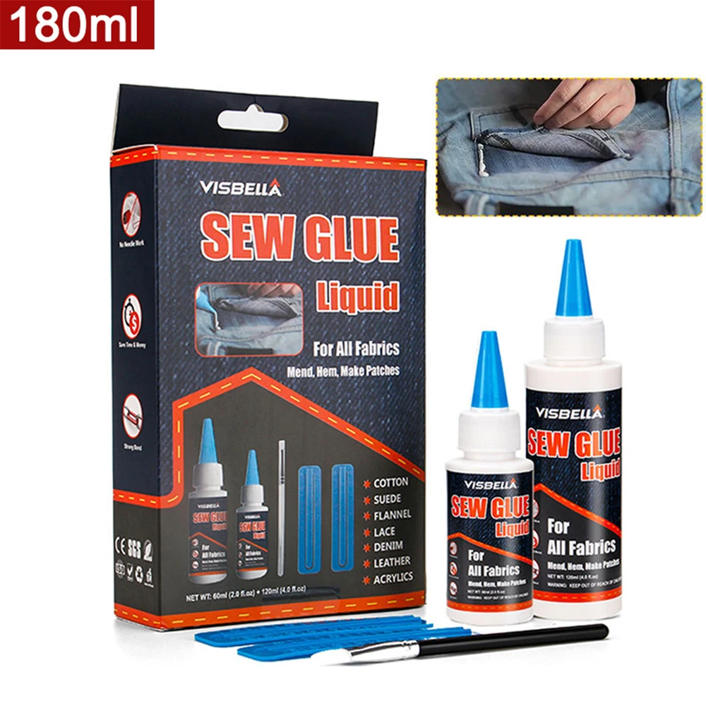 

Jean Repair Glue Cloth DIY Clothing Quick Repair Sew Glue Can Wash Cloth Bonding Glue Clothing Logo Paste Strong Adhesive