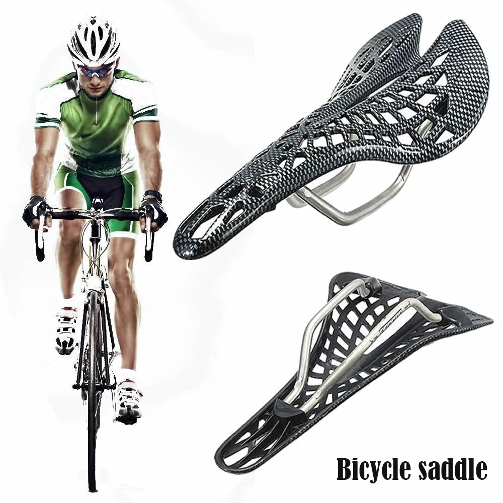 

Carbon Fiber Mountain Road Cycling Saddle Veins Racing Bike Bicycle Hollow Saddle Seat Bicycled Parts Riding Cycling Equipment