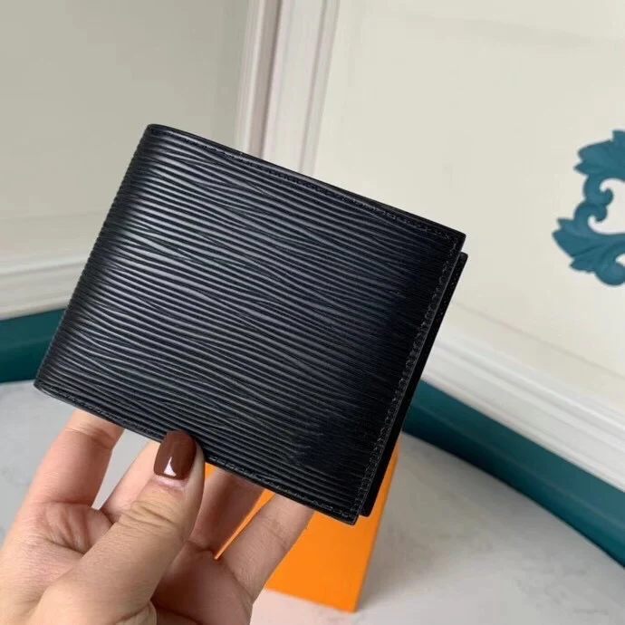 

Luxury style high-grade water ripple wallet canvas making men's fashion trends