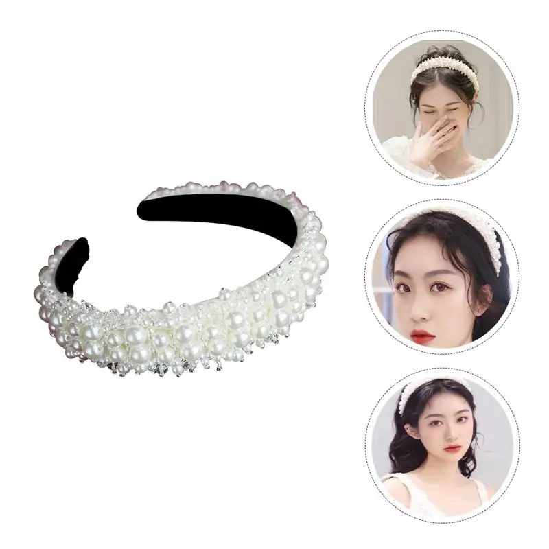

1Pc Pearl Hair Band Delicate Hair Jewelry Stylish Hair Hoop Wedding Hair Accessory