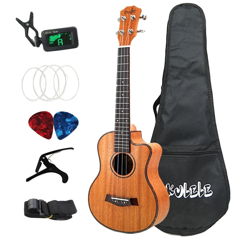 

26 Inch Ukulele Set 19 Fret Tenor Mahogany Wood Ukulele Hawaii 4 String Mini Guitar Guitarra Rosewood Fingerboard Metal Pegs