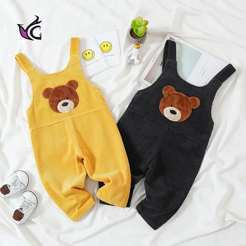 

Yg Children's Suspenders New Autumn Children's Pants 0-3 Year Old Boys And Girls' Corduroy Open Crotch Casual Pants