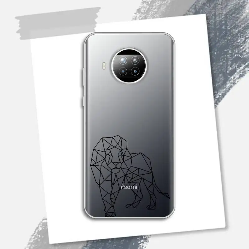 

Funny abstract black line art design Phone Case Transparent for Xiaomi Redmi note 10 t 8 9 pro lite 11