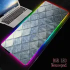 Большой коврик для мыши XGZ с мраморной текстурой, RGB-светильник и Текстурным рисунком, высококачественный светодиодный коврик для клавиатуры с холодным боковым светом