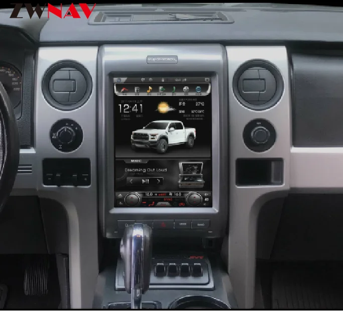 Tesla style 12," большой экран Android 6,0 4 ядра Автомобильный мультимедийный плеер для Ford F150 2009- Автомобильный gps автостерео радио автомобиль без dvd
