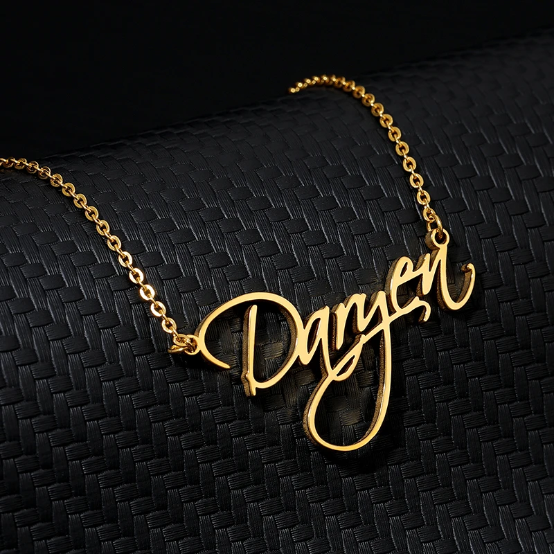 Персонализированное именное ожерелье на заказ модное Золотое колье из